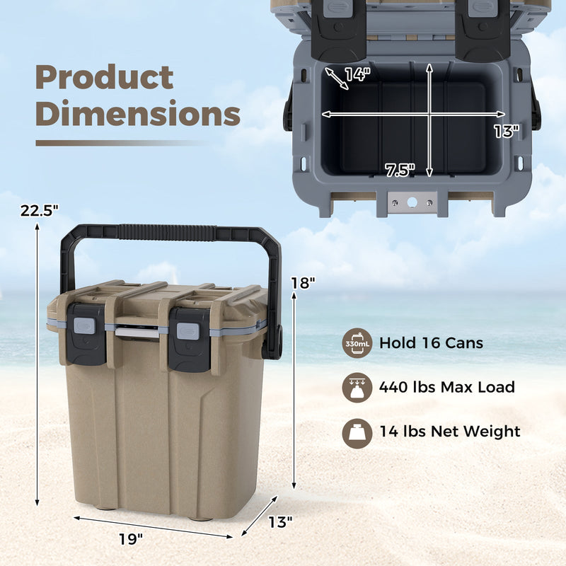 Load image into Gallery viewer, Ultra-Light Injection Molded Cooler 21 QT Hard Ice Chest
