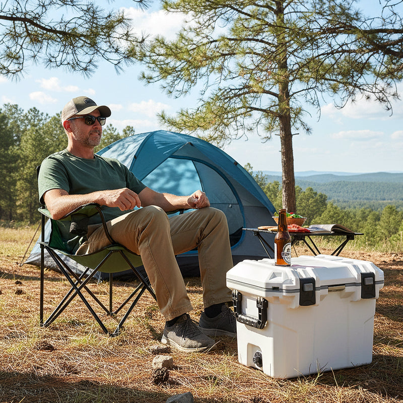 Load image into Gallery viewer, Ultra-Light Injection Molded Cooler 53 QT Hard Ice Chest
