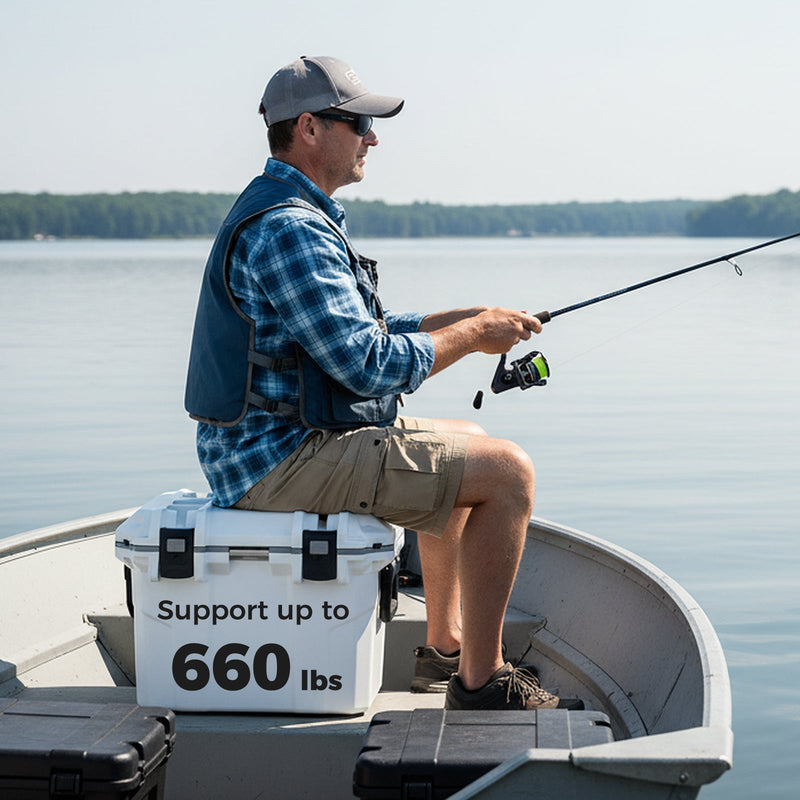 Load image into Gallery viewer, Ultra-Light Injection Molded Cooler 53 QT Hard Ice Chest
