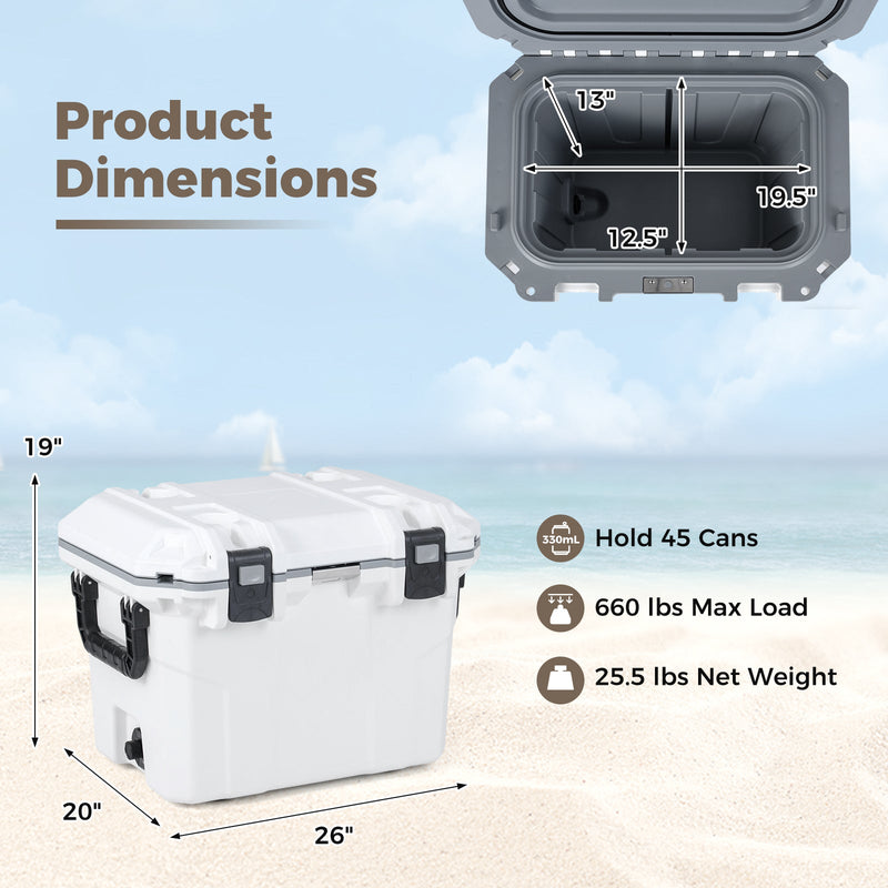 Load image into Gallery viewer, Ultra-Light Injection Molded Cooler 53 QT Hard Ice Chest
