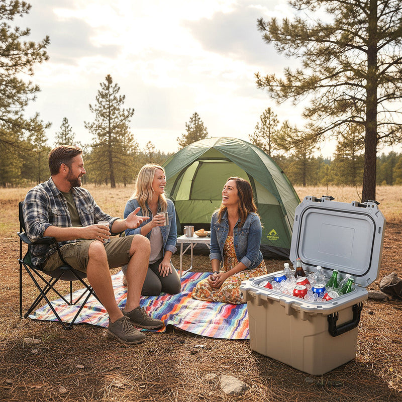 Load image into Gallery viewer, Ultra-Light Injection Molded Cooler 53 QT Hard Ice Chest
