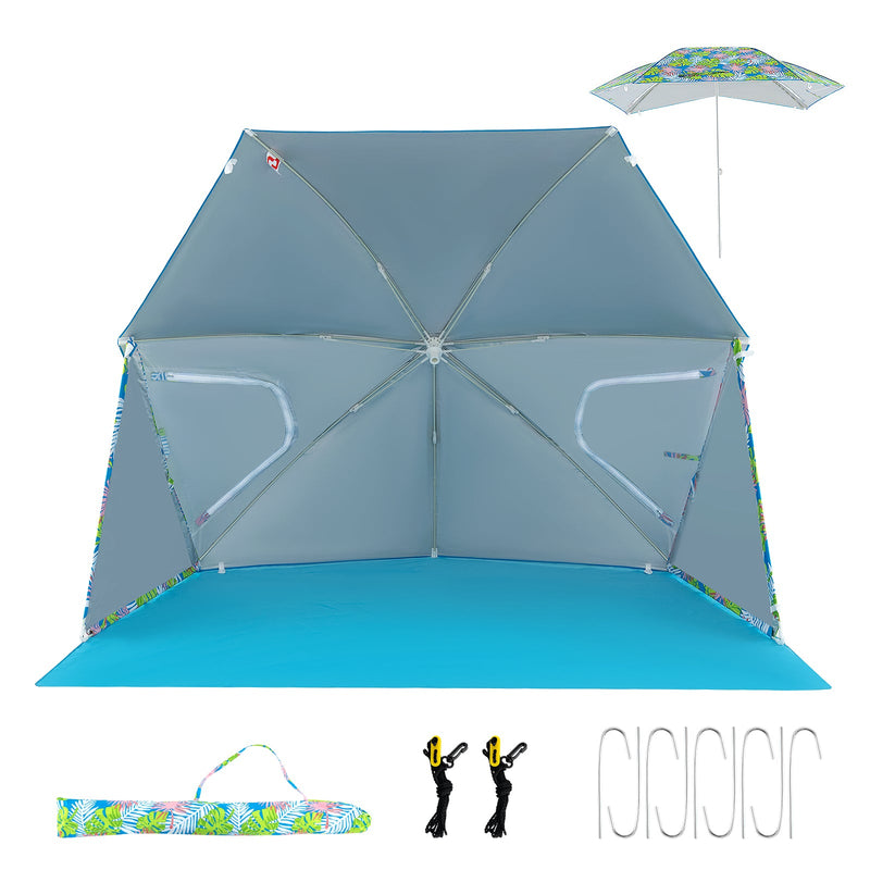 Load image into Gallery viewer, UPF50+ Sun Protection Beach Umbrella Tent with Portable Carrying Bag-Blue
