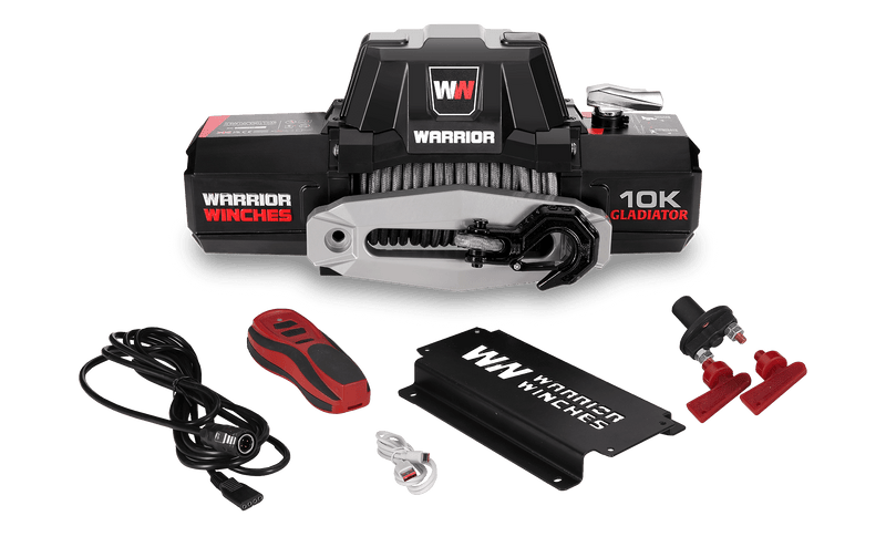 Load image into Gallery viewer, Gladiator F-Type 10,000lb 12v Electric Winch - Synthetic Rope
