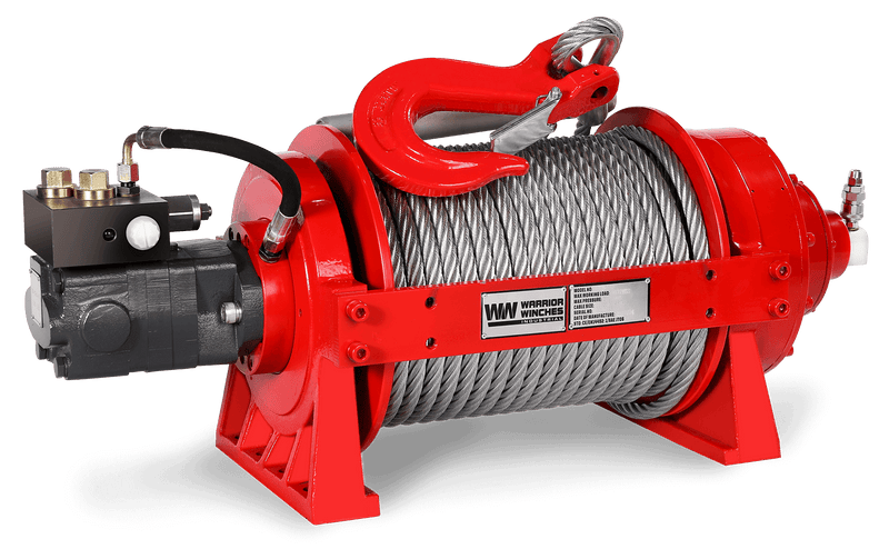 Load image into Gallery viewer, JR10 22,000lb (10 Ton) Industrial Hydraulic Winch - Steel Rope
