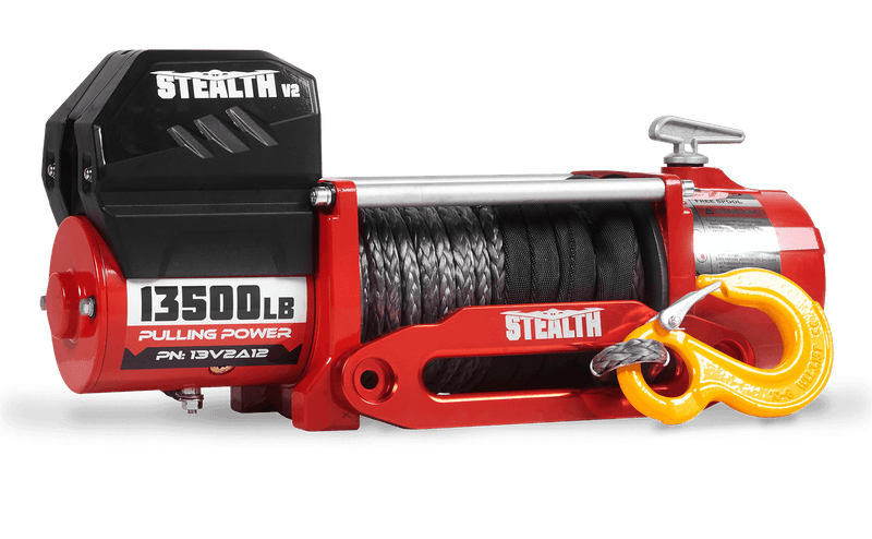 Load image into Gallery viewer, Stealth 13,500lb 12v Electric Winch - Synthetic Rope

