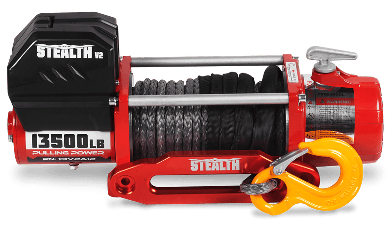 Load image into Gallery viewer, Stealth 13,500lb 12v Electric Winch - Synthetic Rope
