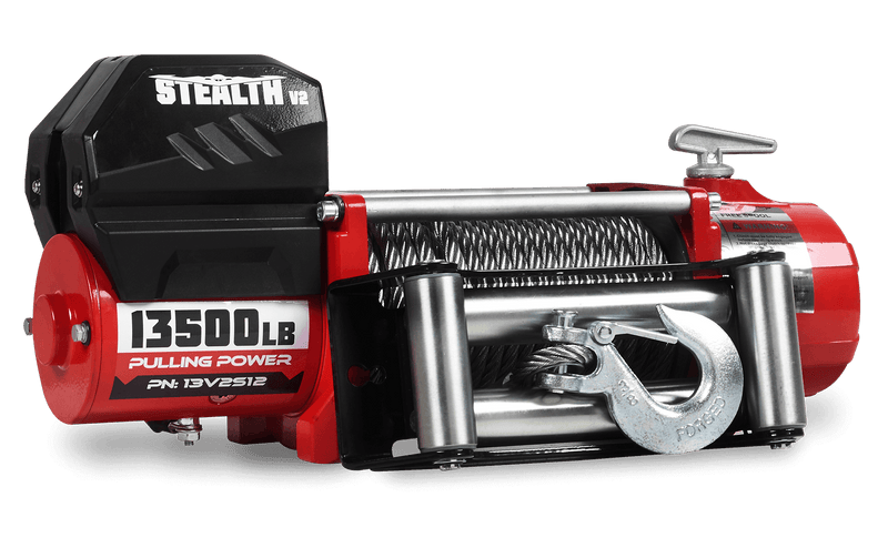 Load image into Gallery viewer, Stealth 13,500lb 12v Electric Winch - Steel Rope

