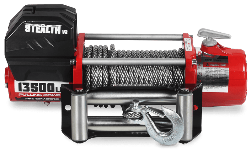 Load image into Gallery viewer, Stealth 13,500lb 12v Electric Winch - Steel Rope
