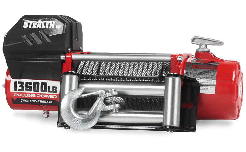 Load image into Gallery viewer, Stealth 13,500lb 12v Electric Winch - Steel Rope
