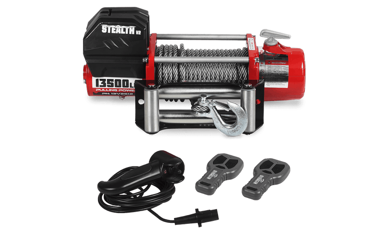 Load image into Gallery viewer, Stealth 13,500lb 12v Electric Winch - Steel Rope
