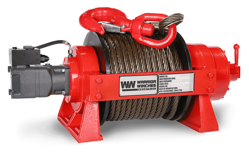 Load image into Gallery viewer, JR15 33,000lb (15 Ton) Industrial Hydraulic Winch - Steel Rope
