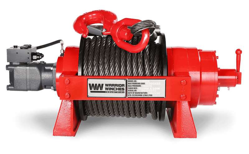 Load image into Gallery viewer, JR15 33,000lb (15 Ton) Industrial Hydraulic Winch - Steel Rope
