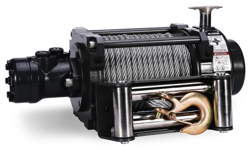 Load image into Gallery viewer, NH 15,000lb Industrial Hydraulic Winch - Steel Rope
