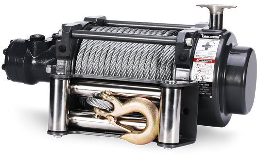 NH 15,000lb Industrial Hydraulic Winch - Steel Rope
