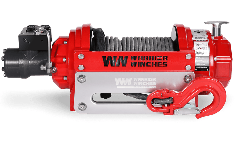 Load image into Gallery viewer, RV15 15,000lb (6.8 Ton) Industrial Hydraulic Winch - Synthetic Rope
