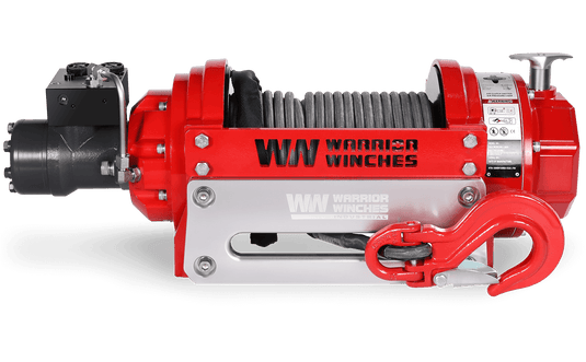 RV15 15,000lb (6.8 Ton) Industrial Hydraulic Winch - Synthetic Rope