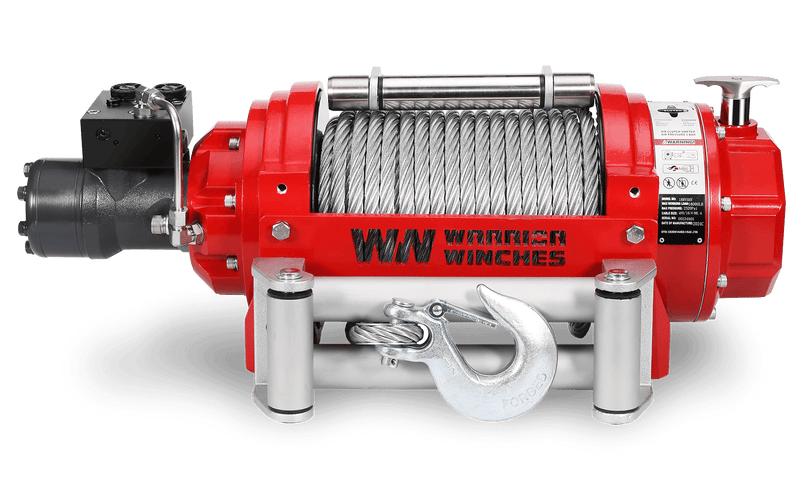 Load image into Gallery viewer, RV15 15,000lb (6.8 Ton) Industrial Hydraulic Winch - Steel Rope
