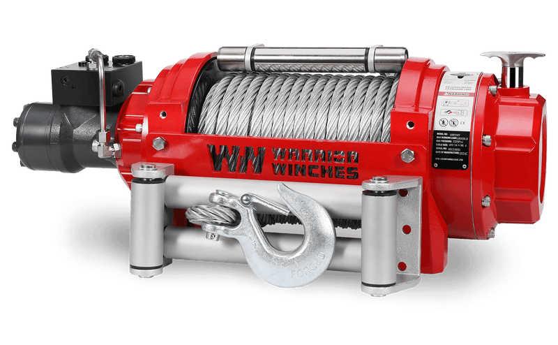 Load image into Gallery viewer, RV15 15,000lb (6.8 Ton) Industrial Hydraulic Winch - Steel Rope
