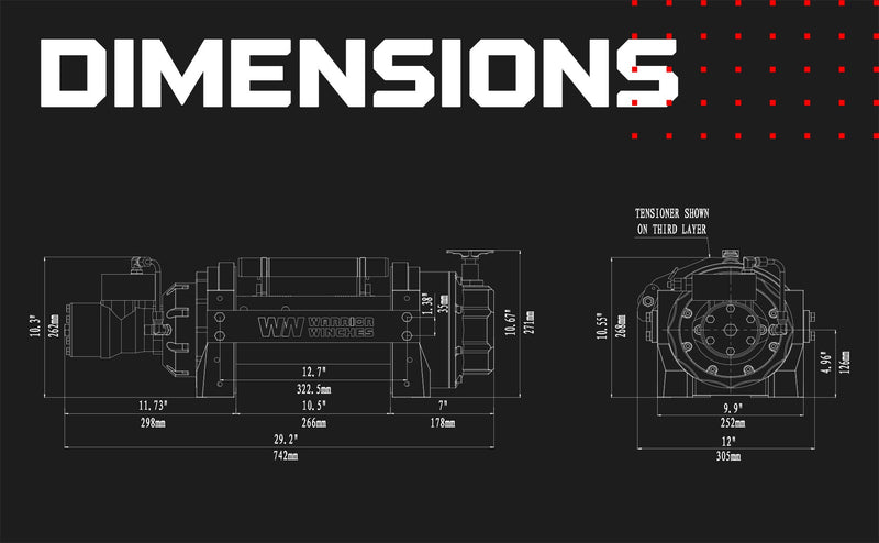 Load image into Gallery viewer, RV18 18,000lb (8.1 Ton) Industrial Hydraulic Winch - Steel Rope
