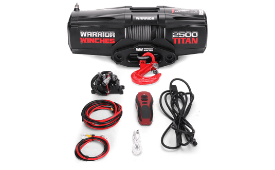 Titan 2,500lb 12v Electric Winch - Synthetic Rope