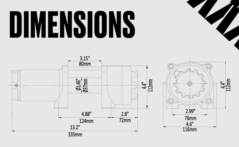 Load image into Gallery viewer, Stealth 3,500lb 12v Electric Winch - Synthetic Rope
