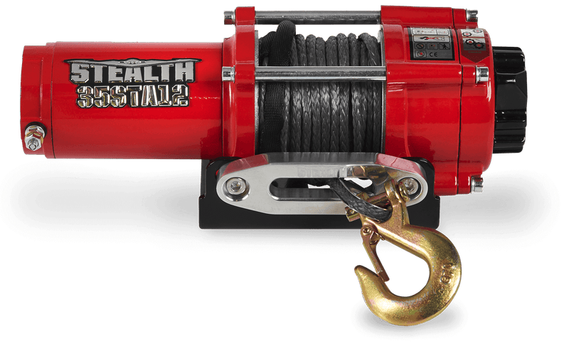 Load image into Gallery viewer, Stealth 3,500lb 12v Electric Winch - Synthetic Rope
