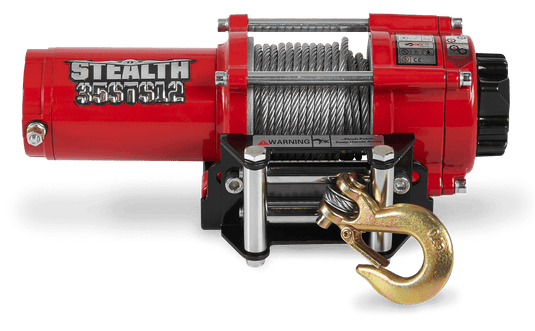 Stealth 3,500lb 12v Electric Winch - Steel Rope