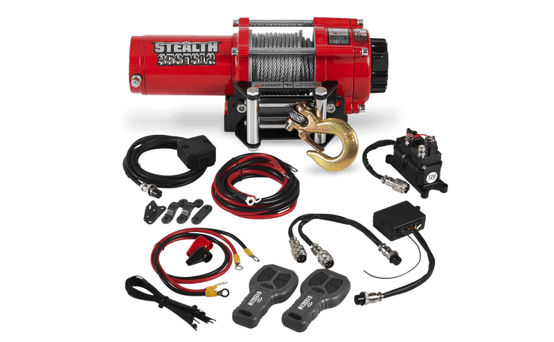 Load image into Gallery viewer, Stealth 3,500lb 12v Electric Winch - Steel Rope

