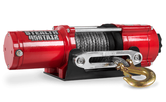 Stealth 4,500lb 12v Electric Winch - Synthetic Rope