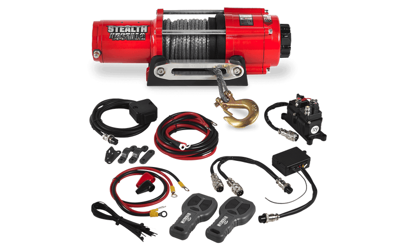 Load image into Gallery viewer, Stealth 4,500lb 12v Electric Winch - Synthetic Rope
