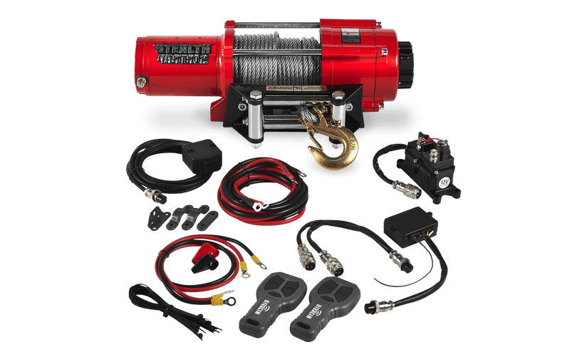 Load image into Gallery viewer, Stealth 4,500lb 12v Electric Winch - Steel Rope
