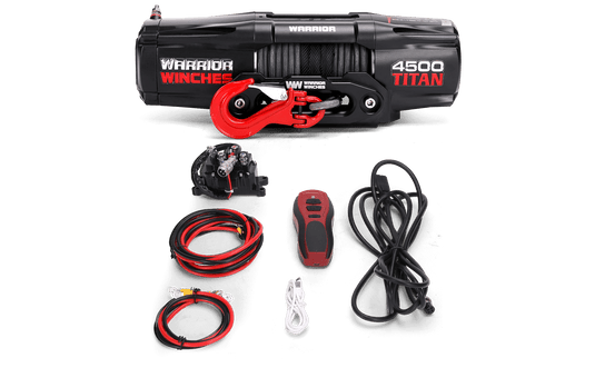 Titan 4,500lb 12v Electric Winch - Synthetic Rope