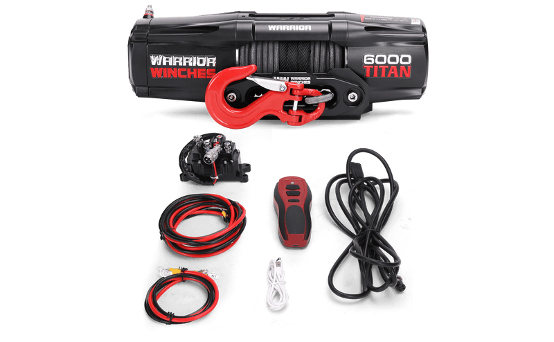 Load image into Gallery viewer, Titan 6,000lb 12v Electric Winch - Synthetic Rope
