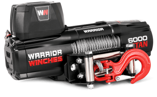 Titan 6,000lb 12v Electric Winch - Steel Rope