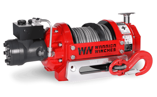 RV8 8,000lb (3.6 Ton) Hydraulic Short Drum Winch - Synthetic Rope