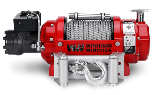 RV8 8,000lb (3.6 Ton) Hydraulic Short Drum Winch - Steel Rope