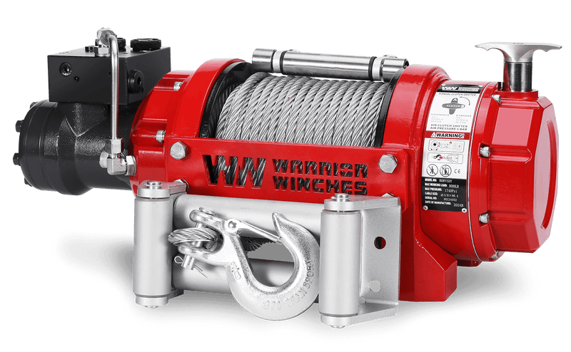 Load image into Gallery viewer, RV8 8,000lb (3.6 Ton) Hydraulic Short Drum Winch - Steel Rope
