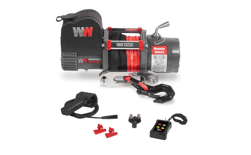 Load image into Gallery viewer, Samurai 9,500lb Short Drum 12v Electric Winch - Synthetic Rope
