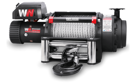 T1000 18,000lb Severe Duty 12v Electric Winch - Steel Rope