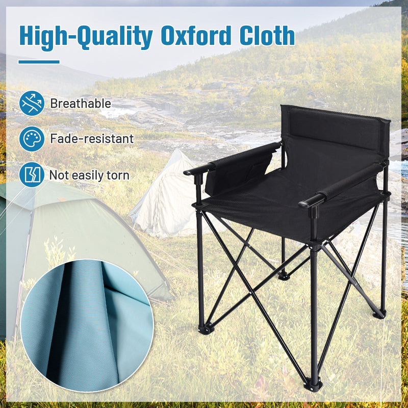Load image into Gallery viewer, Portable 38 Inch Oversized High Camping Fishing Folding Chair
