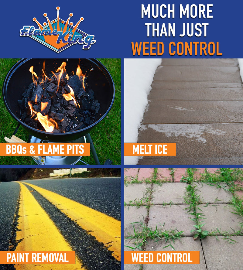 Load image into Gallery viewer, Flame King Heavy Duty Propane Torch Weed Burner 500,000 BTU with Flint Striker

