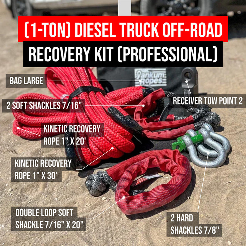 Load image into Gallery viewer, Yankum Ropes (1-Ton) Diesel Truck Off-Road Recovery Kit
