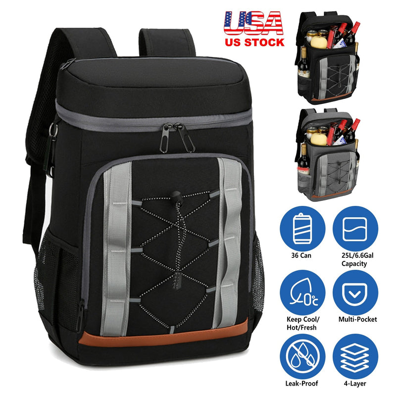 Load image into Gallery viewer, Cooler Backpack 36 Can Leakproof Insulated Cooler Backpack with 25L/6.6Gal for Picnic Camping Beach Hiking Fishing Travel
