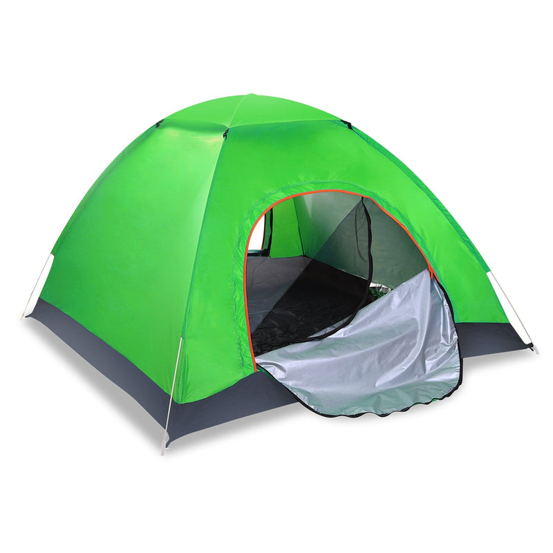 Load image into Gallery viewer, 4 Persons Camping Waterproof Tent Pop Up Tent Instant Setup Tent w/2 Mosquito Net Doors Carrying Bag Folding 4 Seasons for Hiking Climbing Adventure F
