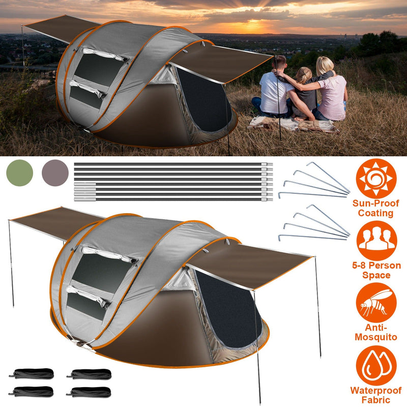 Load image into Gallery viewer, 3-4 Person Pop Up Tent Automatic Setup Camping Tent Waterproof Instant Setup Tent with 2 Mosquito Net Windows Carrying Bag for Hiking Climbing Adventu
