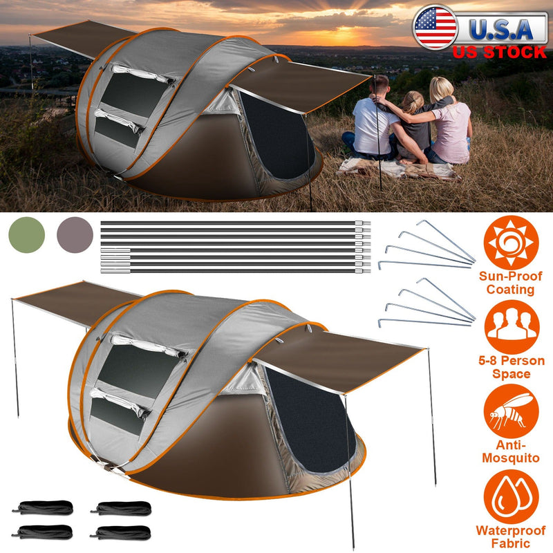 Load image into Gallery viewer, 3-4 Person Pop Up Tent Automatic Setup Camping Tent Waterproof Instant Setup Tent with 2 Mosquito Net Windows Carrying Bag for Hiking Climbing Adventu
