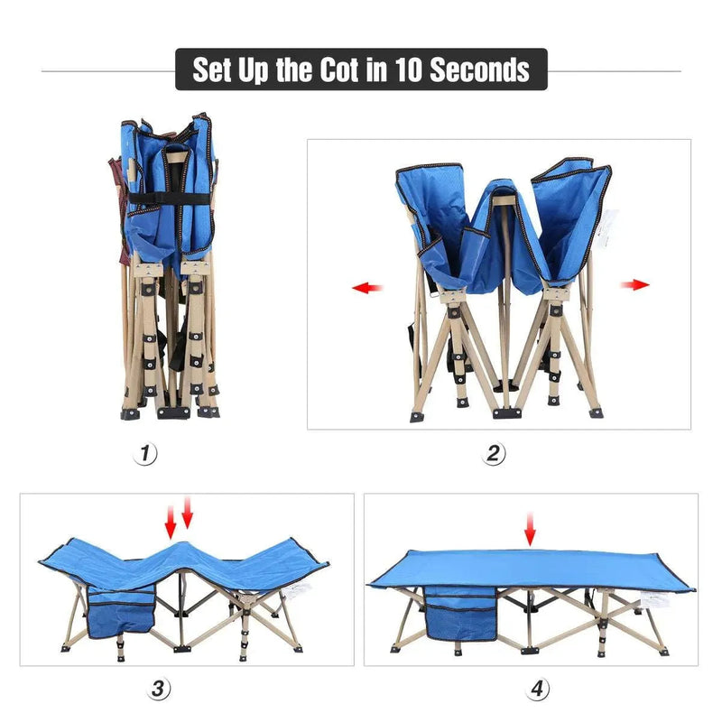 Load image into Gallery viewer, Folding Kids Cot for Sleeping,Blue Pink Navy
