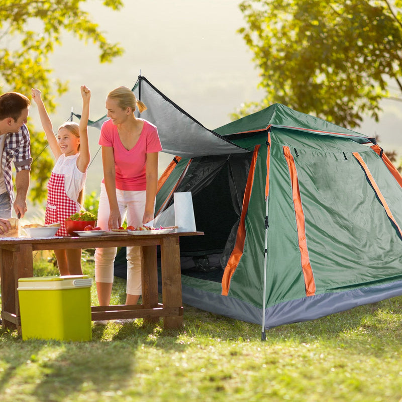 Load image into Gallery viewer, 4-5 Person Camping Tent Outdoor Foldable Waterproof Tent with 2 Mosquito Nets Windows Carrying Bag for Hiking Climbing Adventure Fishing
