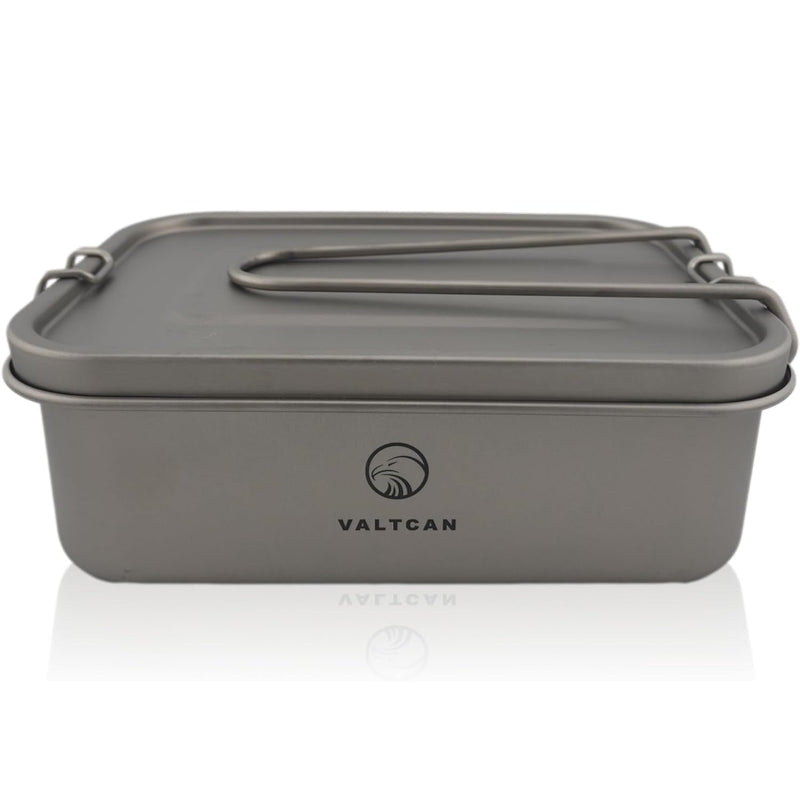 Load image into Gallery viewer, Reheat Over Fire. Same Box. 1200ml Titanium Bento · Airtight leakproof seal · Reheatable on open flame · 9 oz
