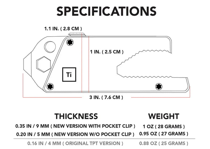 Load image into Gallery viewer, BIG IDEA DESIGN-  TPT Slide : Titanium Pocket Tool (Stonewashed)
